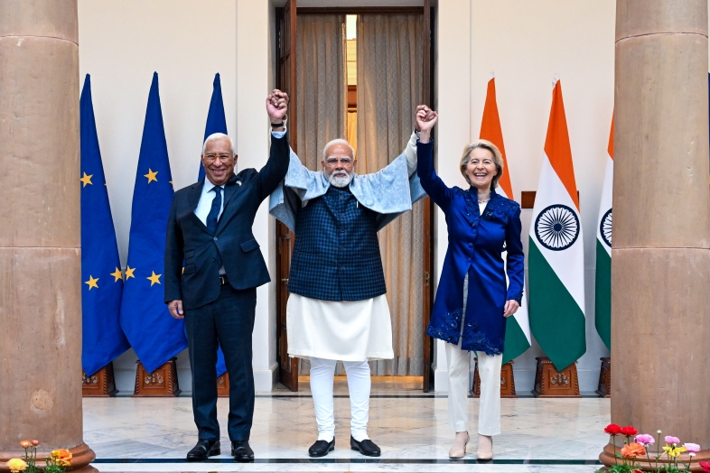 António Costa, Narendra Modi, Ursula von der Leyen India-EU FTA Agreement 2026