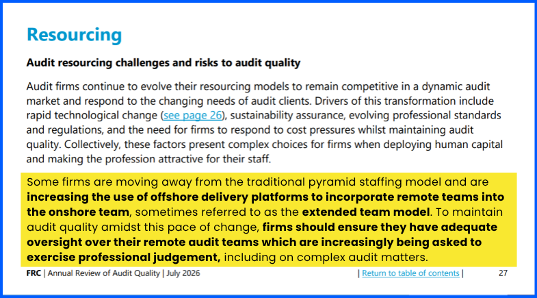 FRC on how the UK audit firms are performing