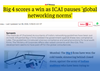Govt. betrays CA firms in India...in favour of Big 4?