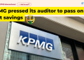 KPMG forced its Auditor GT UK for a 14% Discount for AI efficiency