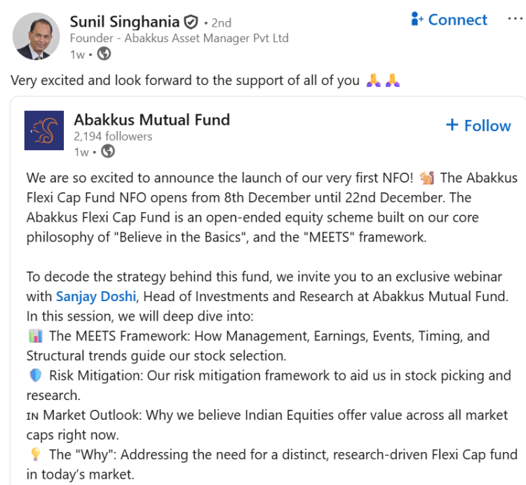Sunil Singhania's Abakkus with $4.29Bn AUM laun…