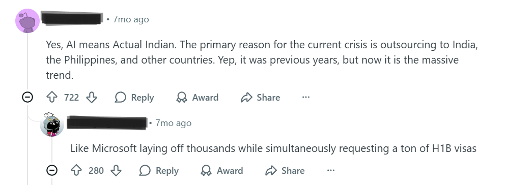 Offshoring to India hurting US employees